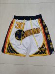 NBA 30 Curry Warriors champion shorts blanc